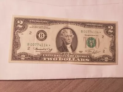 1976 2 Dollar Star  Note A U Condition Nice • $12