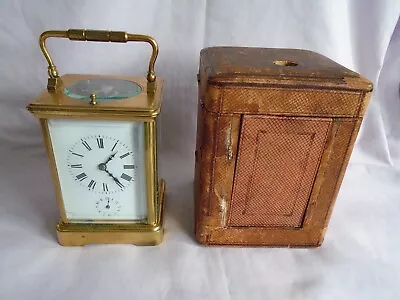 Antique French Grande/petite Sonnerie/alarm Repeating Carriage Clock + Key & Box • $2426.87