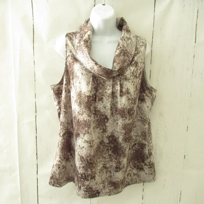 Ann Taylor Top L Large Cowl Neck Sleeveless Boho Peasant • £16.08