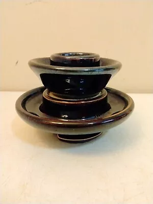 Vintage Ceramic Insulator High Voltage Glazed Brown  Large 7.5  X 5  Mushroom • $25