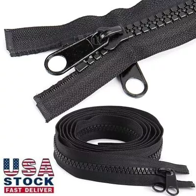 100/200cm Heavy Duty Separating Double Pull Metal Slider Marine Grade Zipper • $7.90