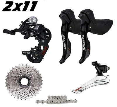 2x11 Speed 22s Road Bike Groupset Bicycl Shifter Rear Derailleurs Front • $288.93