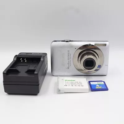 Canon PowerShot Digital ELPH SD1300IS 12.1MP Digital Camera 4x Silver Tested • $119.95