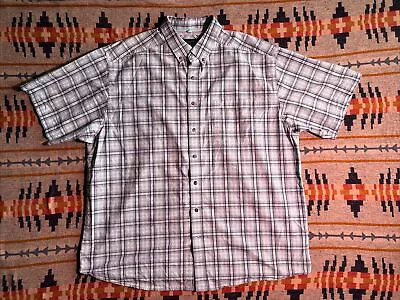 Ariat Shirt Mens XXL Green Plaid Pro Series Short Sleeve Western Shirt Vented • $17.72