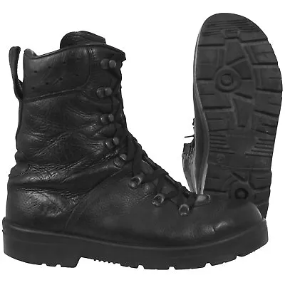 German Para Boots Black Leather Genuine Military Surplus Grade 2 Combat Airsoft • £37.95