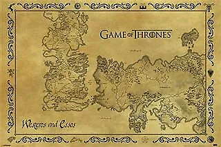 $12.95 • Buy Poster - Game Of Thrones Antique Map