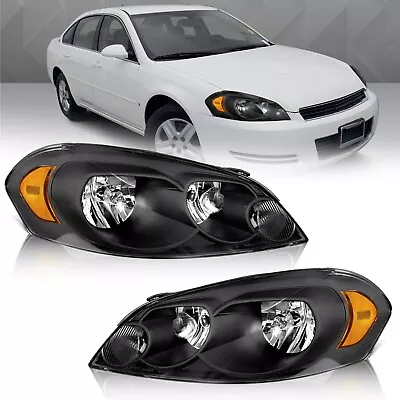 WEELMOTO Headlights For 2006-2013 Chevy Impala 2006-2007 Monte Carlo Headlamps • $64.55