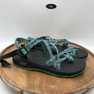 Chaco ZX/2  Hiking Sandals Women's 9 Black Green Double Adjustable Strappy Shoes • $36.39