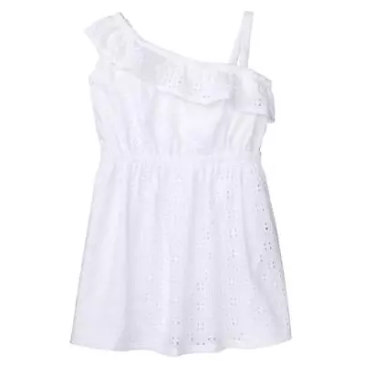 NWT Gymboree Dressed Up Eyelet Ruffle White Dress Toddler Girls Easter Wedding • $14.98