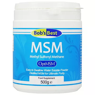 MSM Powder - 500g OptiMSM By Bob's Best - Pure Sulphur Mineral Supplement • £24.99