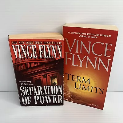 Lot Of 2 Vince Flynn Paperback Books Term Limits Separation Of Power Mitch Rapp • $12.98