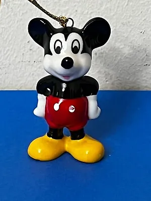 $9.99 • Buy Vintage Xmas Christmas Disney Bone China Porcelain Mickey Mouse 2  Mini Ornament