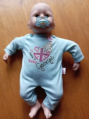 Baby Annabelle Brother George Doll With Outfit Hat & Dummy - Doll Babbles/laughs • £20