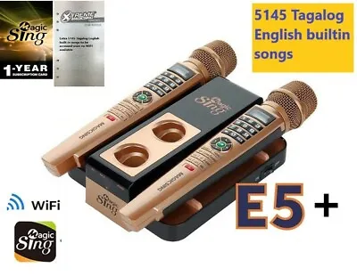 MAGIC SING Karaoke E5+ 5145 Tagalog English Song WiFi 2 Wireless Mic 1YR Subscri • $368