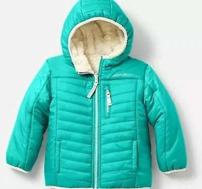 NEW! Eddie Bauer - Toddler Deer Harbor Reversible Hooded Jacket - Caribbean Blue • $35