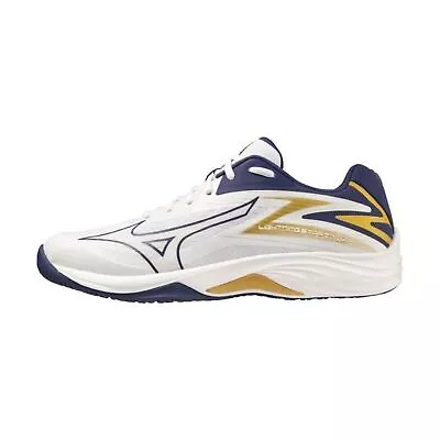 Mizuno Lightning Star Z7 Jr. [V1GD230343] Kids Volleyball Shoes White/Navy/Gold • $91.30