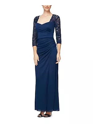 ALEX EVENINGS Womens 3/4 Sleeve Sweetheart Neckline Maxi Formal Sheath Dress • $36.99