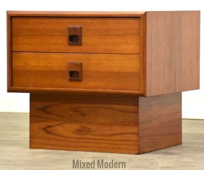 Mid Century Modern Teak Nightstand • $599