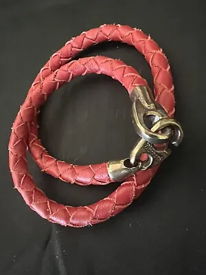 Miansai Bracelet Woven Red Leather Wrap • $30