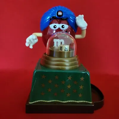 Fortune Teller M&M Candy Dispenser Red MM Blue Hat Green Table • $29.95