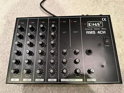 RMS 4 Channel Personal Stereo Mixer - RMS 4CH - 1980s? • $12