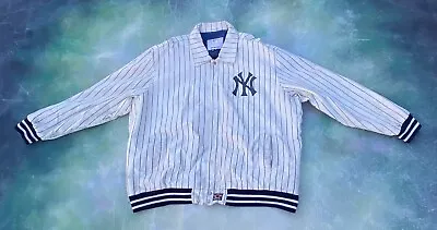 JH Design MLB New York Yankees Men's Pinstripes Leather Jacket Size 6XL. • $249