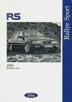 £42 • Buy Ford RS Range 1991 Edition 2 UK Brochure Fiesta RS Turbo Sierra Cosworth 4x4