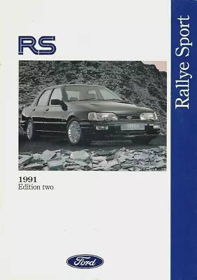 £42 • Buy Ford RS Range 1991 Edition 2 UK Brochure Fiesta RS Turbo Sierra Cosworth 4x4