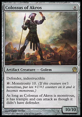 MTG Magic The Gathering Colossus Of Akros (214/260) Theros LP • $2.45