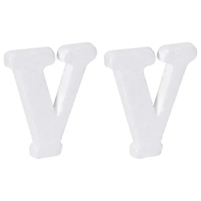 £3.75 • Buy Foam Letters V Letter EPS White Polystyrene Letter Foam 100mm/4 Inch, Pack Of 2