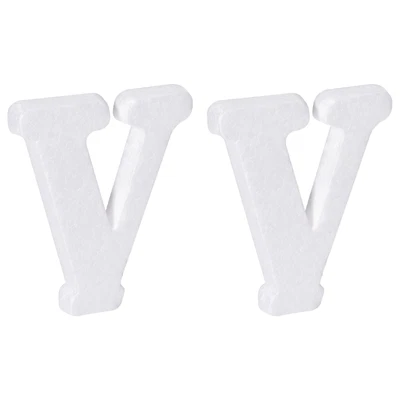 £3.75 • Buy Foam Letters V Letter EPS White Polystyrene Letter Foam 100mm/4 Inch, Pack Of 2