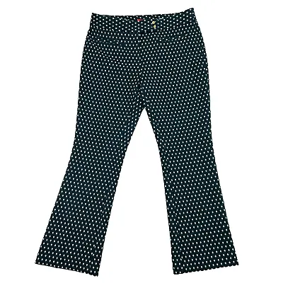 Cartonnier Anthropologie Womens Sz 4 Charlie Crop Flare Pants Green Geo Print • $23.99