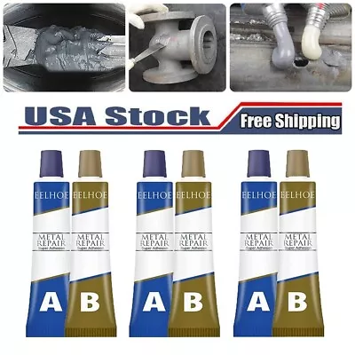 3× Industrial Metal Repair Paste Glue Heat Resistance Cold Weld Adhesive A&B Gel • $12.28