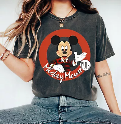 Retro Mickey Mouse Club Mickey 1928 Steamboat Willie Unisex Shirt 592445 • $19.99