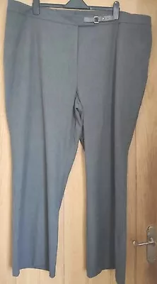 NWT Grey Straight Leg Trousers Plus Size 32 Magi Fit • £14.99