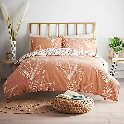 Cosmo Living Abstract Leaf Duvet Set Luxury Soft Trendy Easy Care Quilt Cover • £18.99