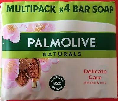 12 X90g Bar Palmolive Naturals Delicate Care Soap Almond & Milk  For Body & Face • £11.98