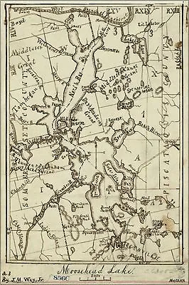 Poster Many Sizes; Map Of Moosehead Lake Maine 1873 • $160.11