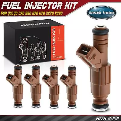 5x Flow Matched Fuel Injectors For Volvo C70 S60 S70 V70 XC70 XC90 L5 2.4L 2.5L • $39.99