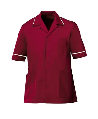 £17.99 • Buy Mens Healthcare Tunic Scrubs Nurse Nhs Dentist Uniform Maroon Burgundy Ins37mr