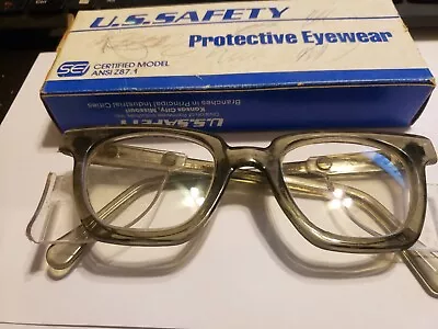 $49.99 • Buy Vintage U.S. SAFETY PROTECTIVE EYEWEAR Glasses MODEL ANSI Z87.1 Smoke Tone