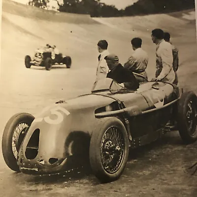 Press Photo Photograph Malcolm Campbell 500 Mile Race At Brooklands Vintage • $300