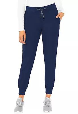 Med Couture Scrubs Women's Jogger Petite Pants MC2711P NAVY Navy Free Ship • $27.99