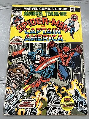 Marvel Team Up #13 Bronze Age 1973 Comic Book Spider-Man Captain America • £7.08