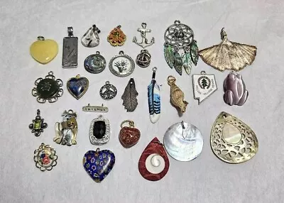 Lot Of Vintage To Modern Jewelry Pendant Charms Sterling Silver Estate Meteorite • $39.99