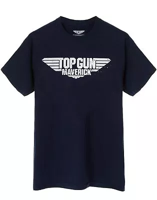 Top Gun Maverick T-Shirt Mens Adults Distressed Movie Logo Blue Clothes • $22.95