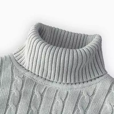 Men's Turtleneck Soft Sweater 2023 Warm Knitted Autumn/winter Pullover Jumper :) • $18.49