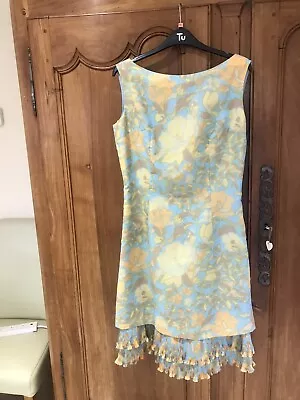 Charleston Flapper Gatsby / Party Summer Silk Dress Size 10/12 • £15.99