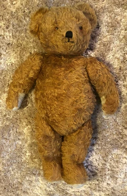 £20 • Buy Antique Growling Five Jointed Golden And Cream Very Large 28inch Fur Teddy Bear