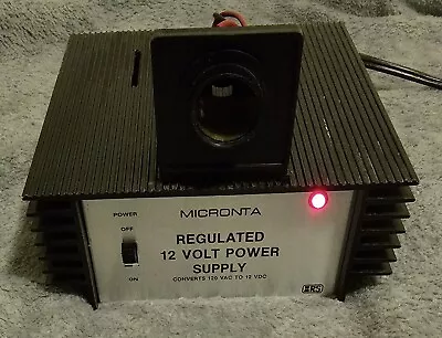 Micronta Regulated 12 Volt Power Supply No. 22-120A Converts 120 VAC To 12 VDC • $42.99